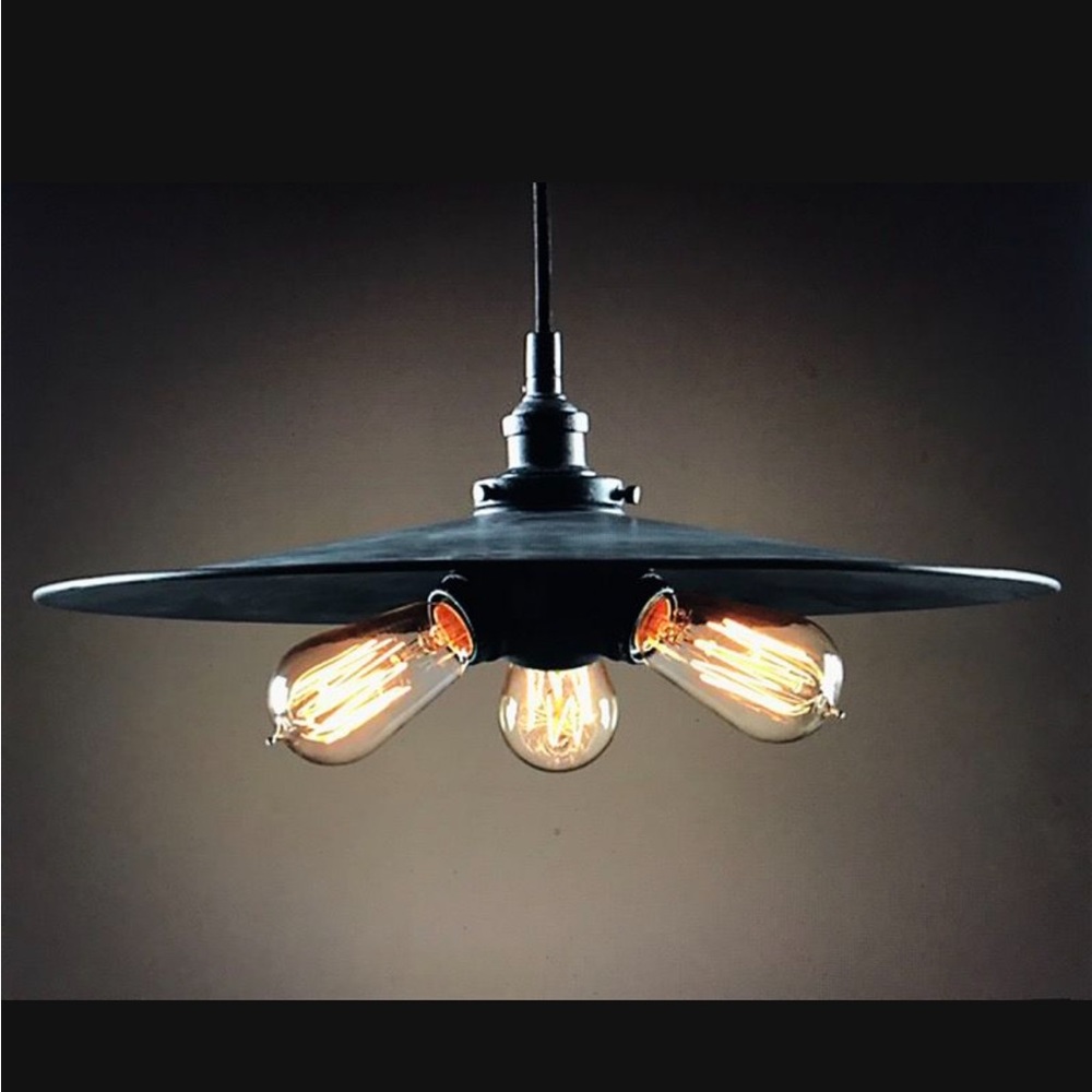 Restoration Hardware Factory Triple Pendant Light